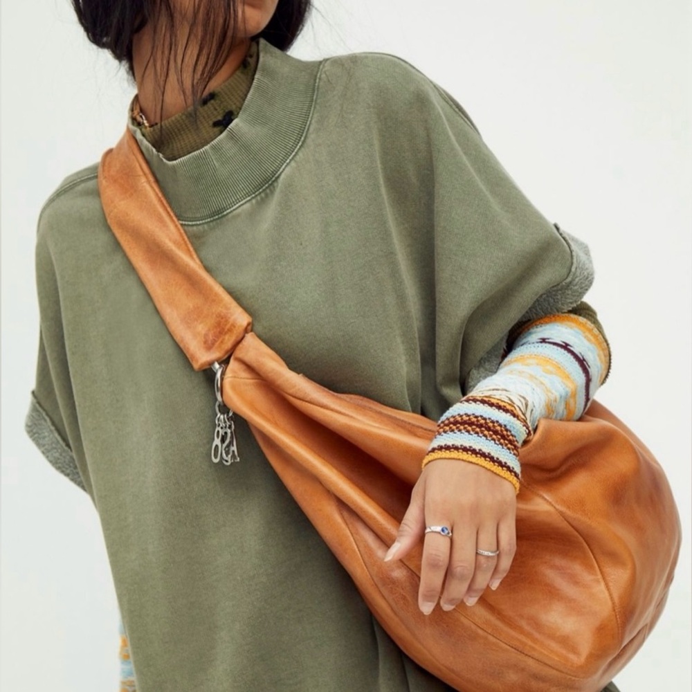 A.S.98 Beckham Oversized Leather Hobo Bag